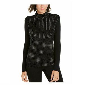 INC XS Black Stud Embellished Sweater NWT AY38